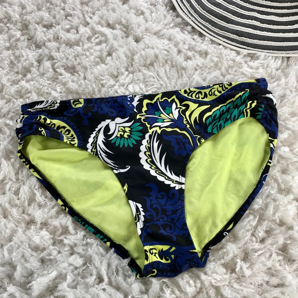 ATHLETA- VIVID PATTERN BIKINI BOTTOMS
